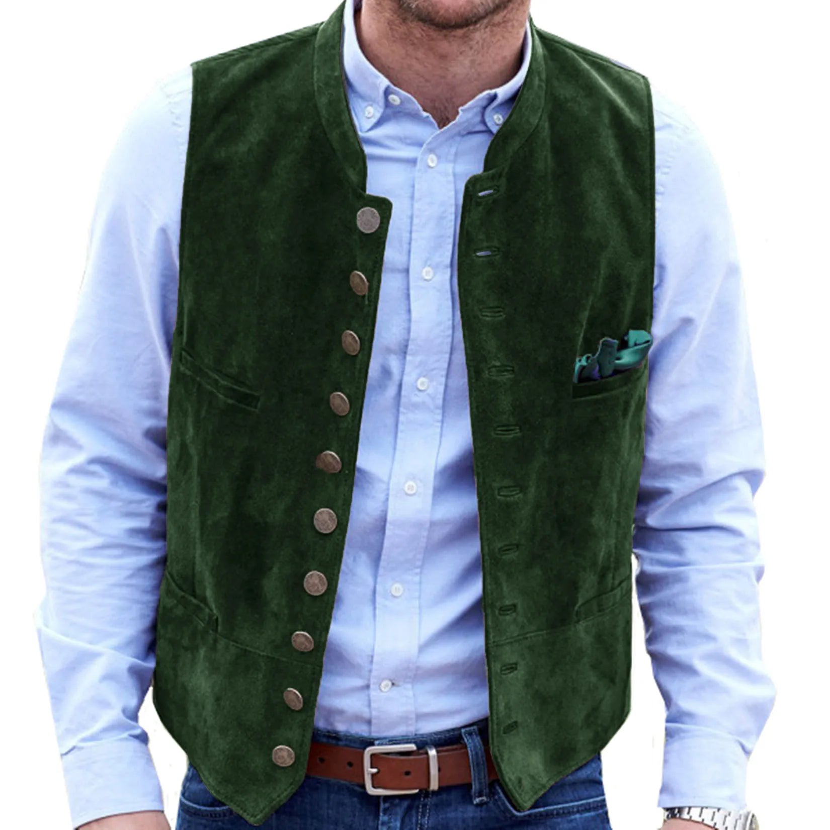 ShopNory Frostiger Samt Steampunk-Weste