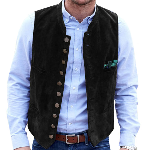 ShopNory Frostiger Samt Steampunk-Weste
