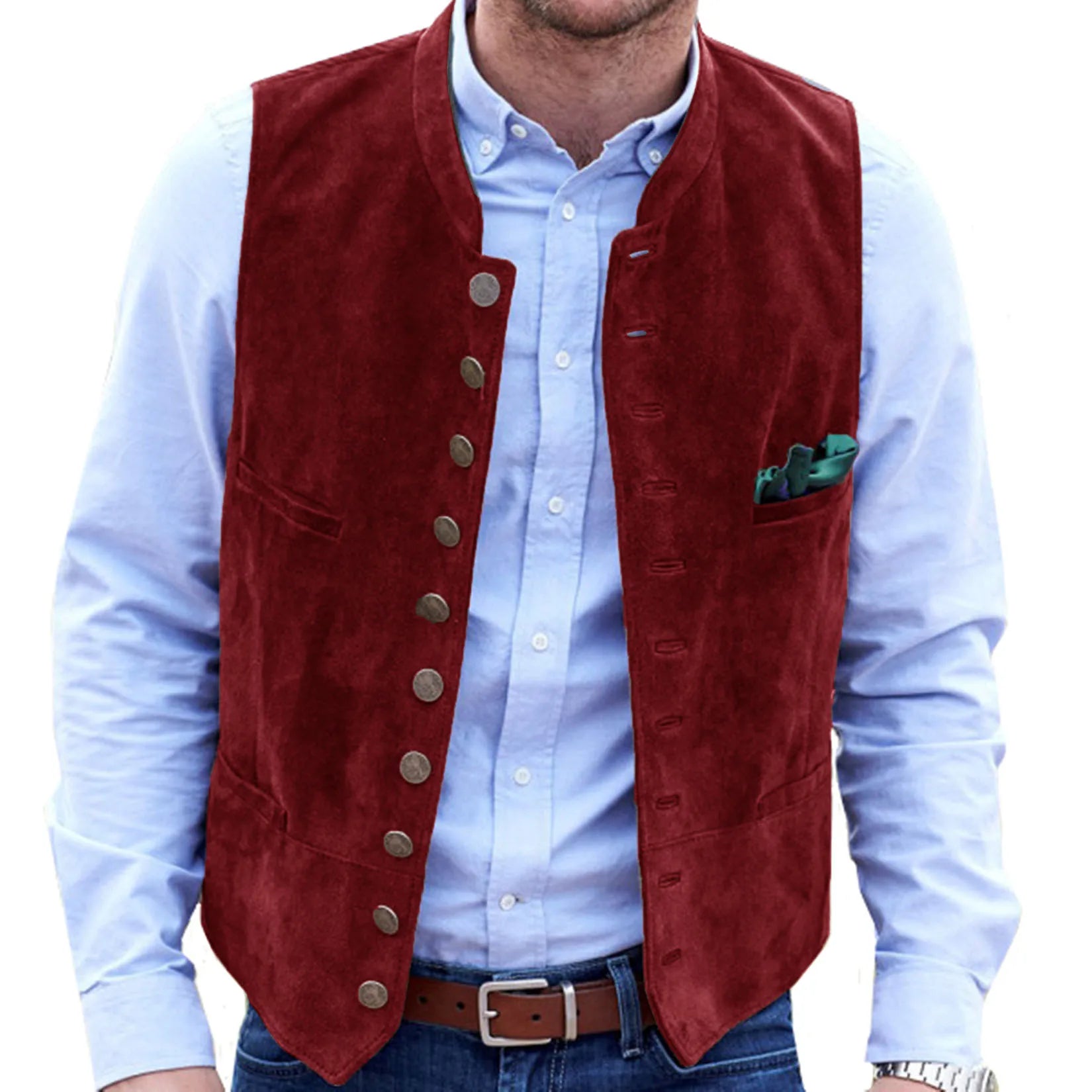 ShopNory Frostiger Samt Steampunk-Weste