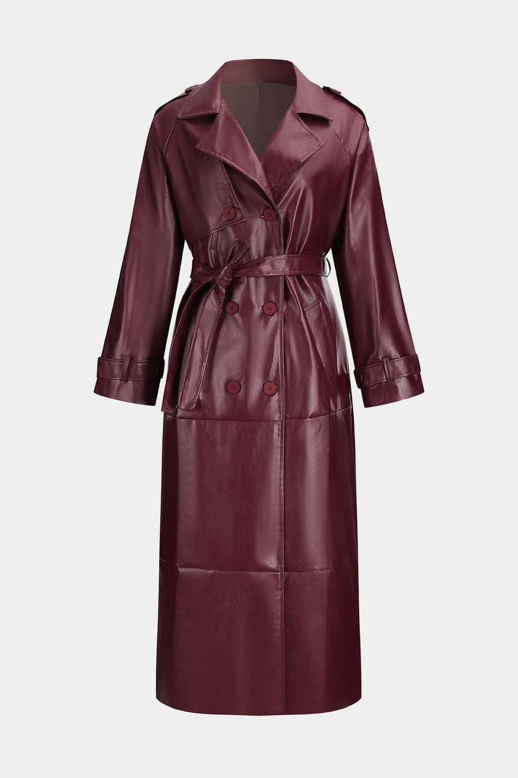 Trenchcoat Aus Kunstleder Eleganz und Stärke Vereint