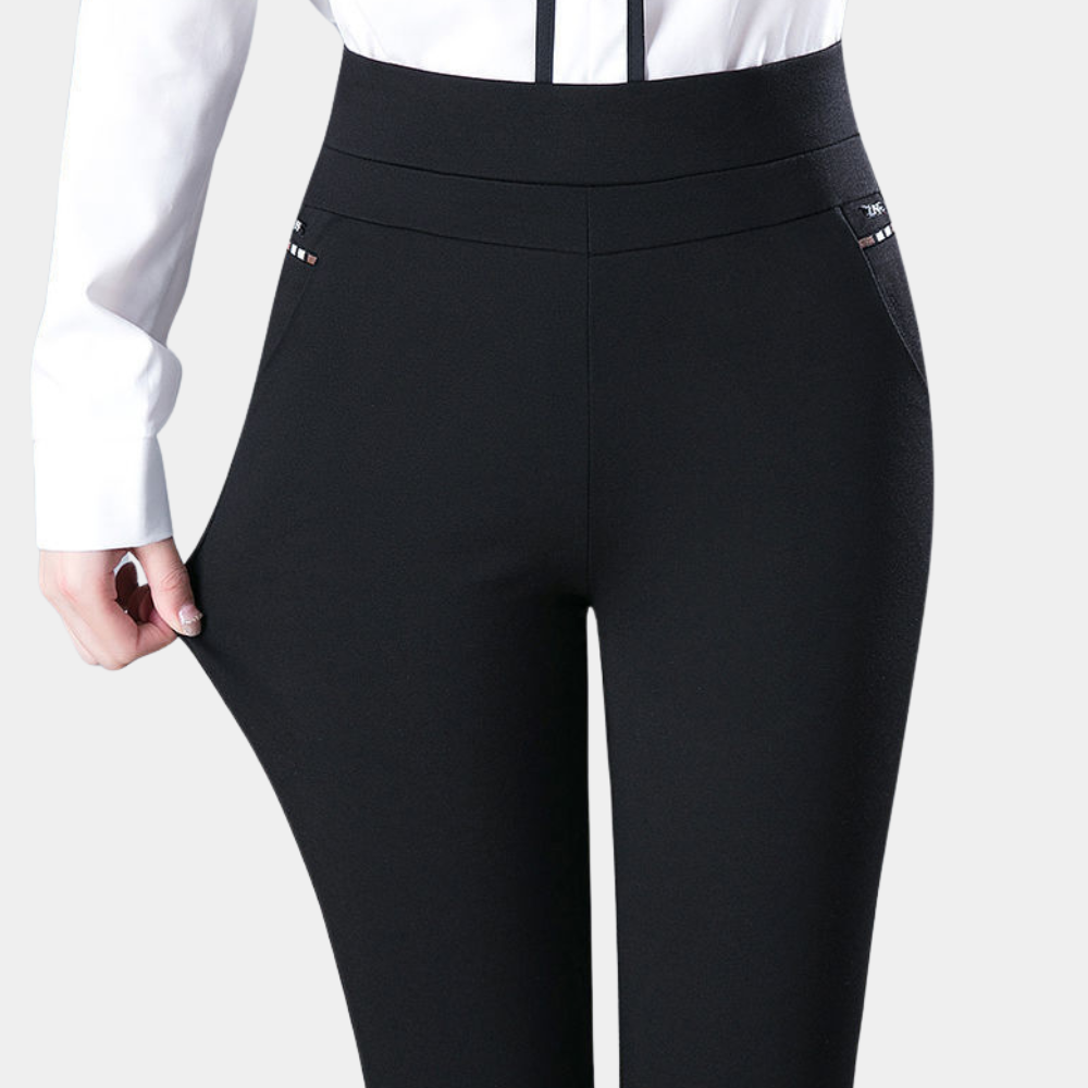 Stretch Damenleggings mit Hohem Bund