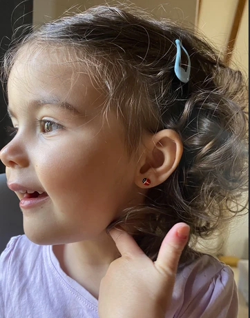 Ohrringe Kinder Marienkäfer Glücksbringer Silber Ohrstecker für Mädchen rot | Shop Nory