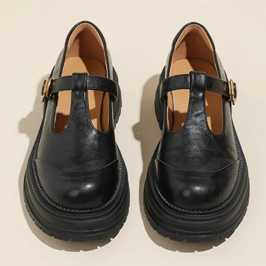 Mary Jane Schuhe - Retro klobige T-Bar Schuhe für Damen