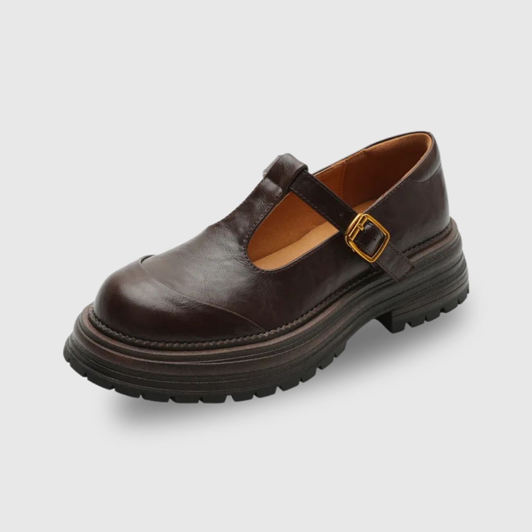 Mary Jane Schuhe - Retro klobige T-Bar Schuhe für Damen