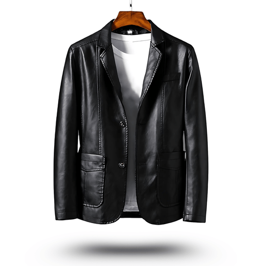 Schlanke Kunstlederjacke mit Urbanem Flair