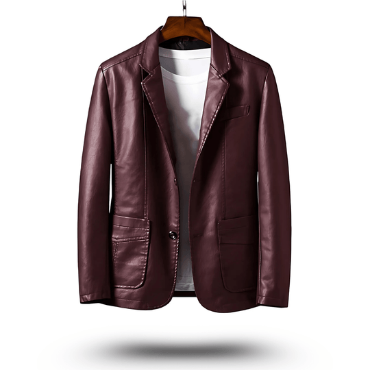 Schlanke Kunstlederjacke mit Urbanem Flair