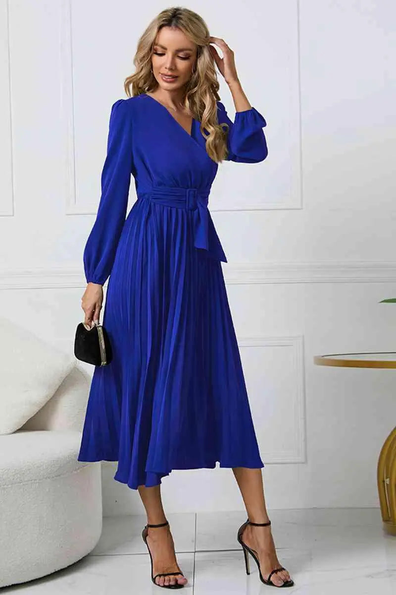 Damen Plissee Kleid