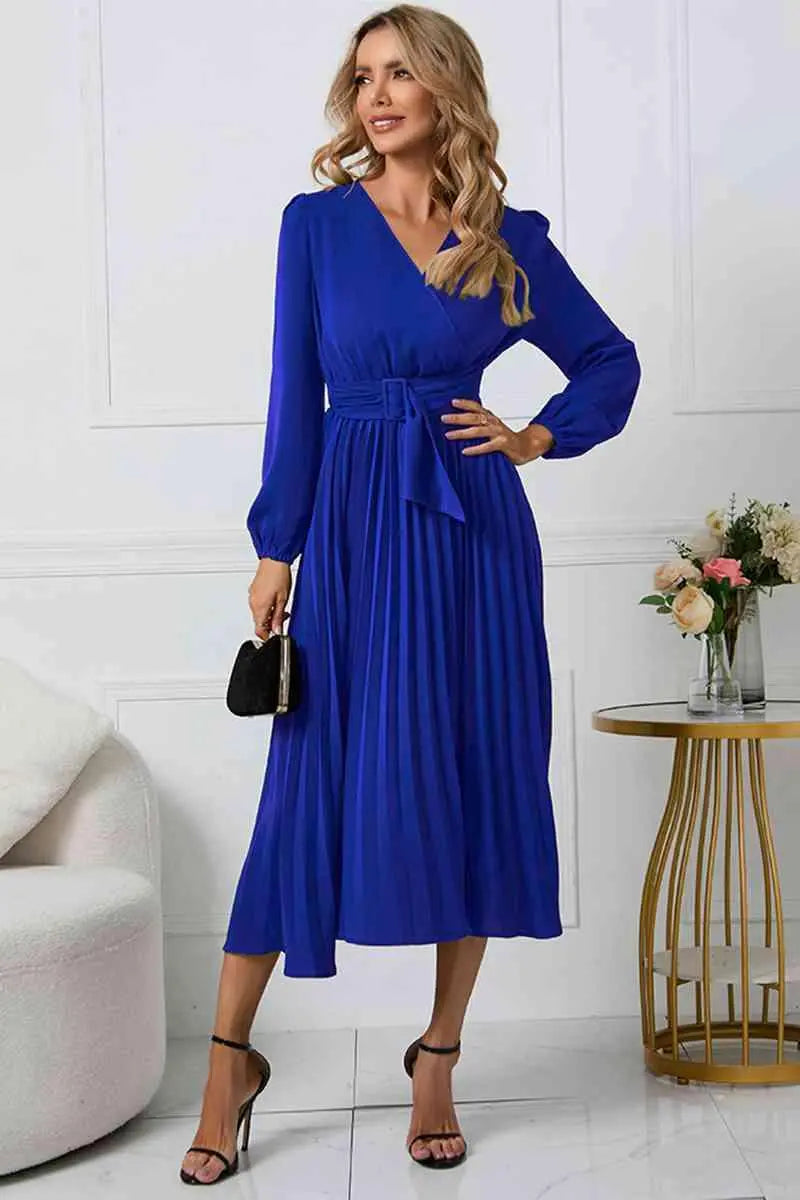 Damen Plissee Kleid