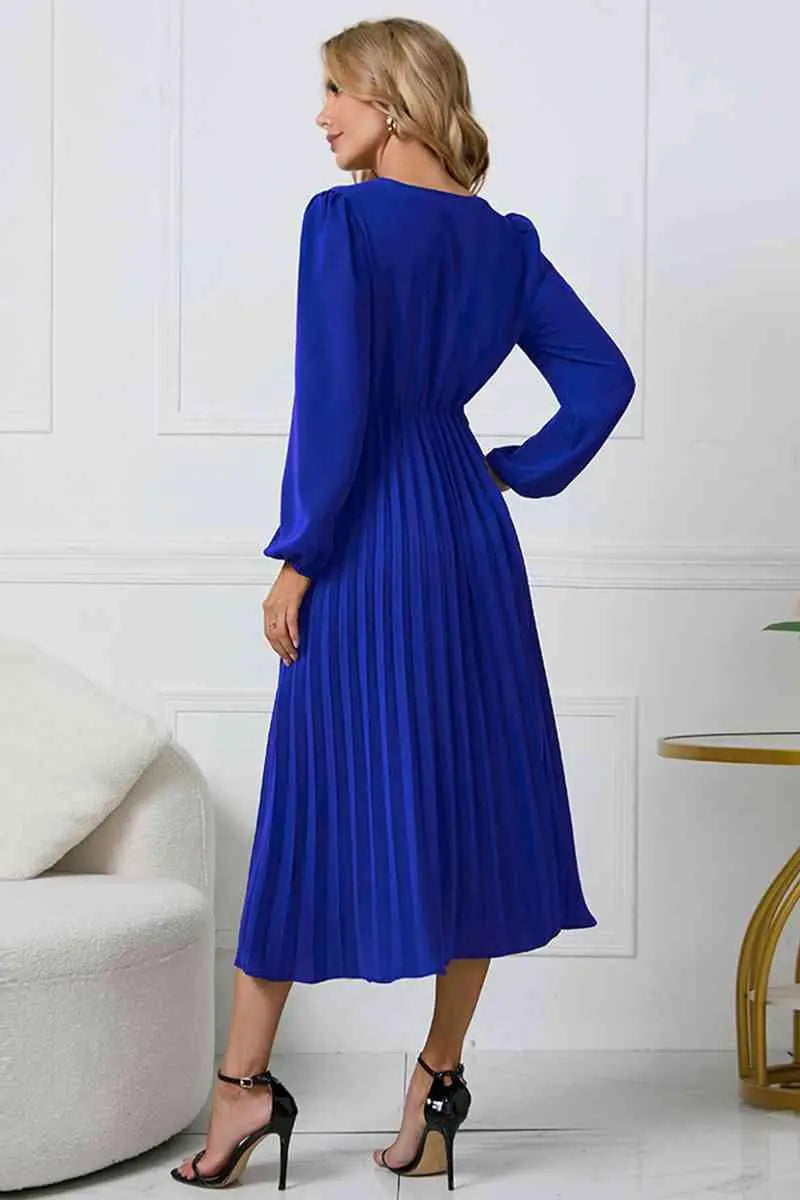 Damen Plissee Kleid