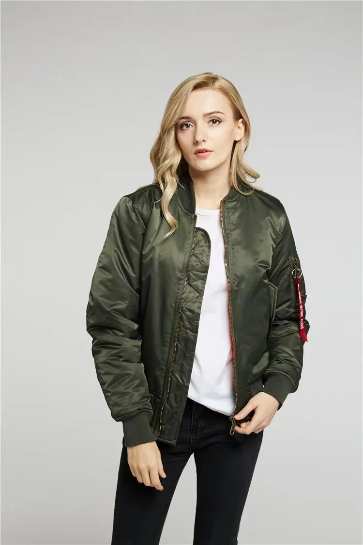 Shopnory Hochwertige Unisex Bomberjacke mit Reißverschluß