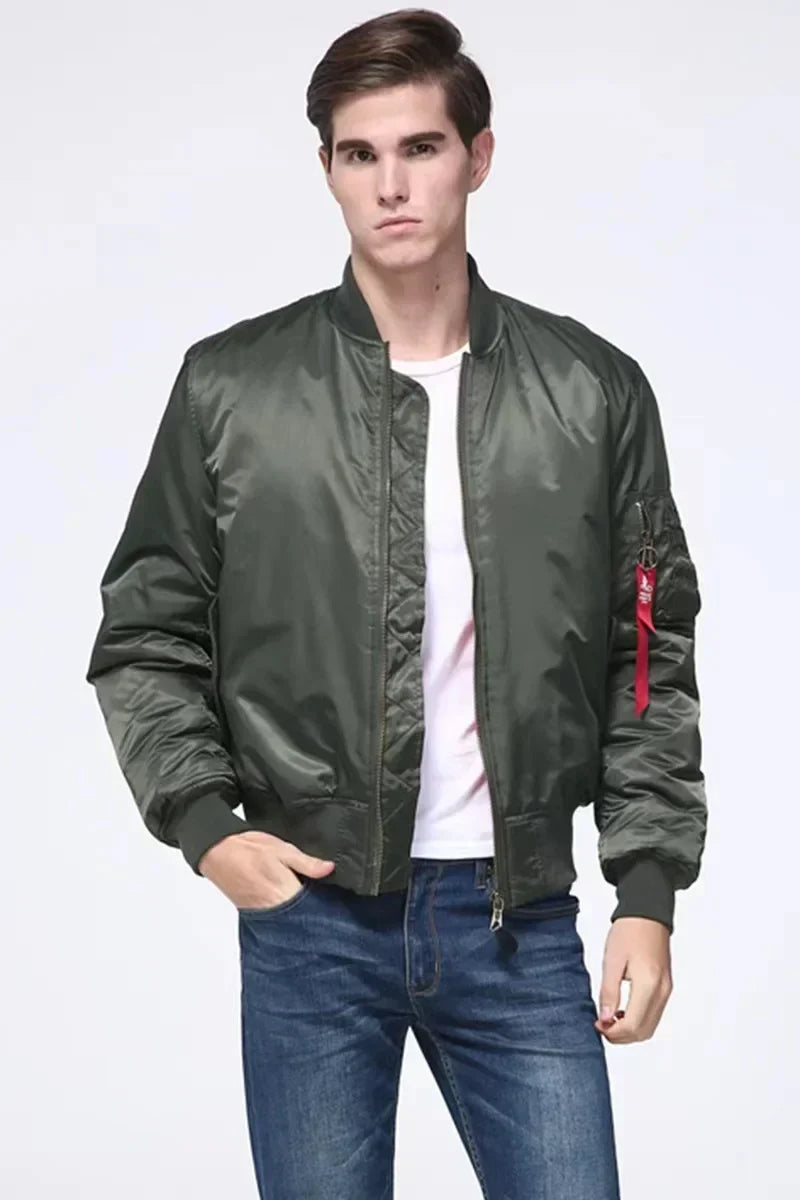 Shopnory Hochwertige Unisex Bomberjacke mit Reißverschluß