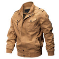 Baumwolle Militärstil Bomberjacke mit Reißverschlussverschluss