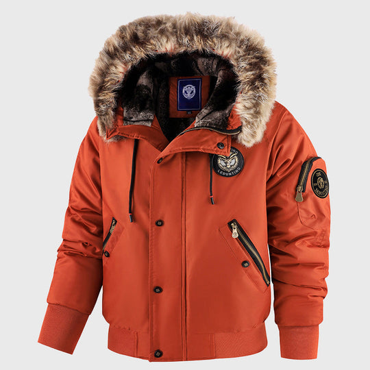Winter Bomberjacke mit Fellkapuze