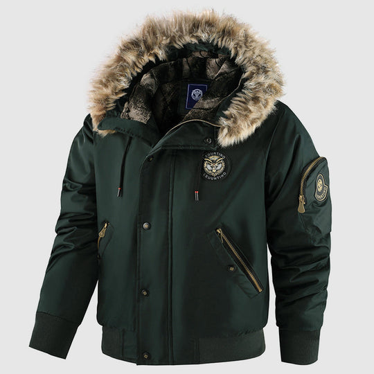 Winter Bomberjacke mit Fellkapuze