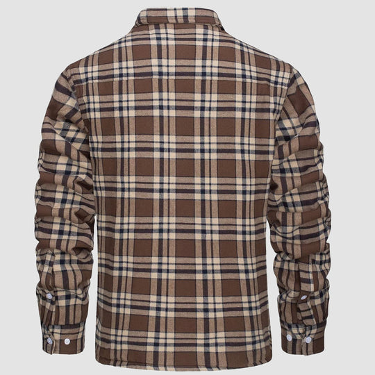 Gefütterte Karo-Hemdjacke