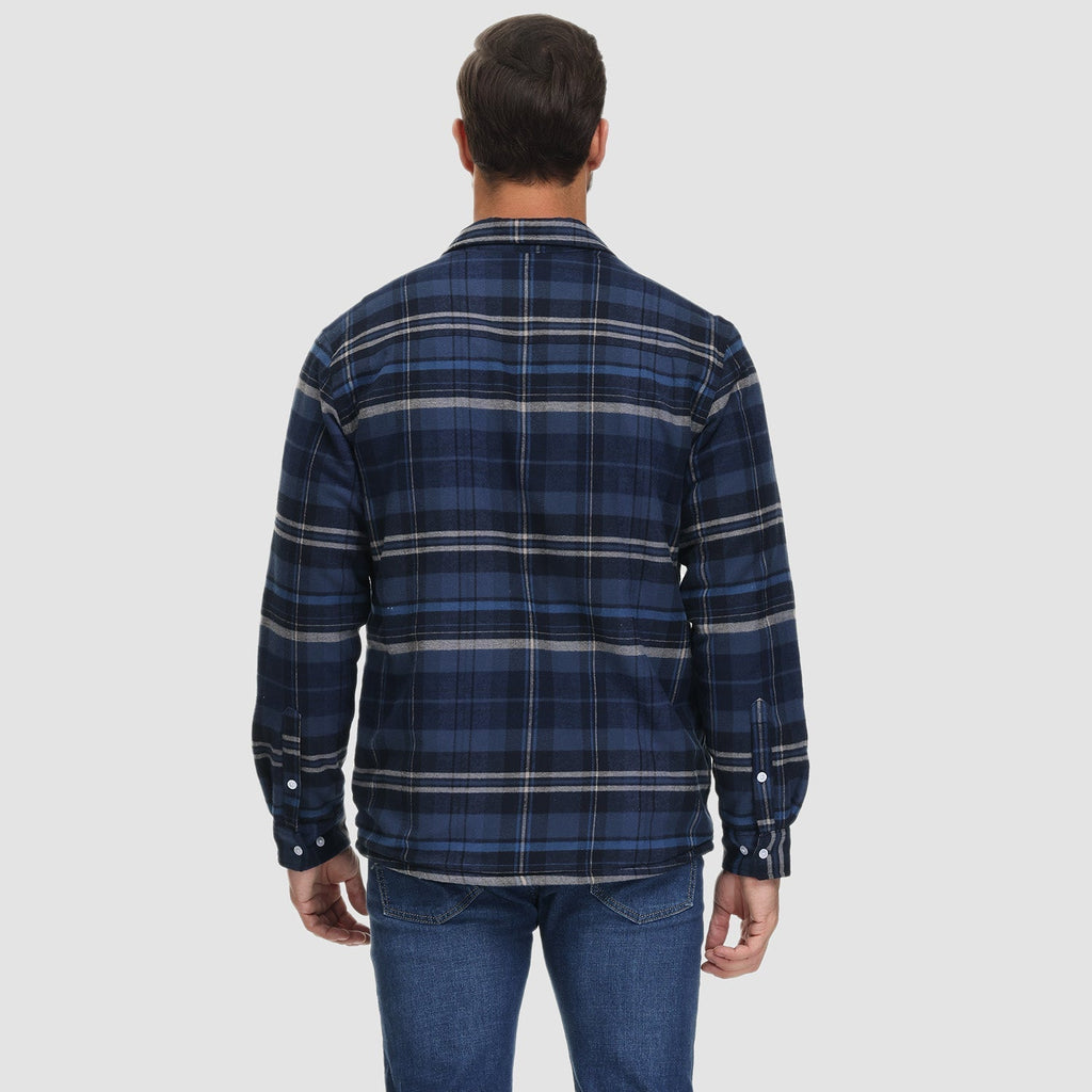 Gefütterte Karo-Hemdjacke