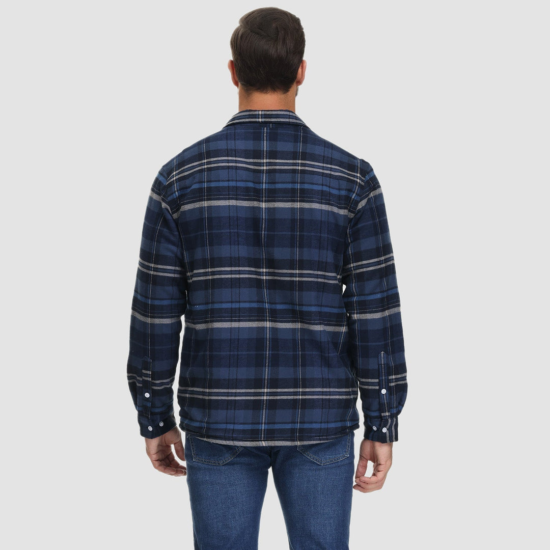 Gefütterte Karo-Hemdjacke