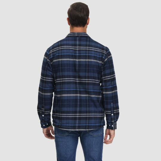 Gefütterte Karo-Hemdjacke