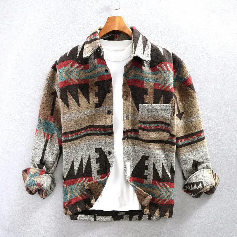 Aztekenjacke im Hemdenstil