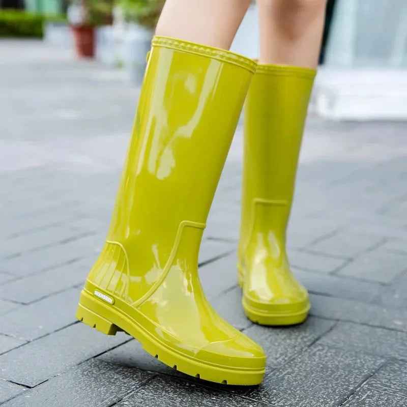 Shopnory | Knöchel Wasserdichte Regenstiefel - Stilvolles Rutschfestes Gummi Design für Frauen