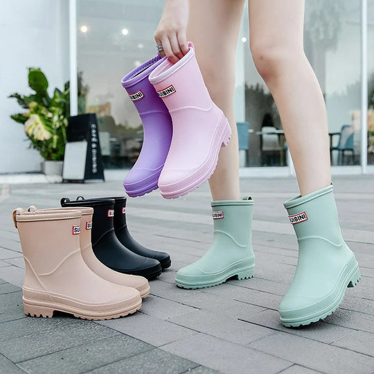 Mid-Cut Wasserdichte Regenstiefel für Frauen – Stilvoll & Funktional