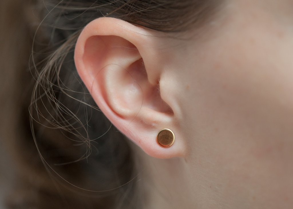 Minimalistischer Kreis Ohrstecker Vergoldet - Ohrringe Rund | Shop Nory