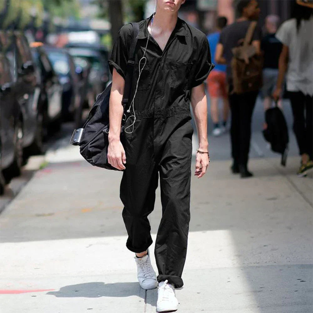 Einfarbiger Jumpsuit für Männer