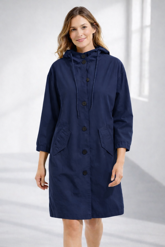 Damen Kapuzenjacke in mittlerer Länge