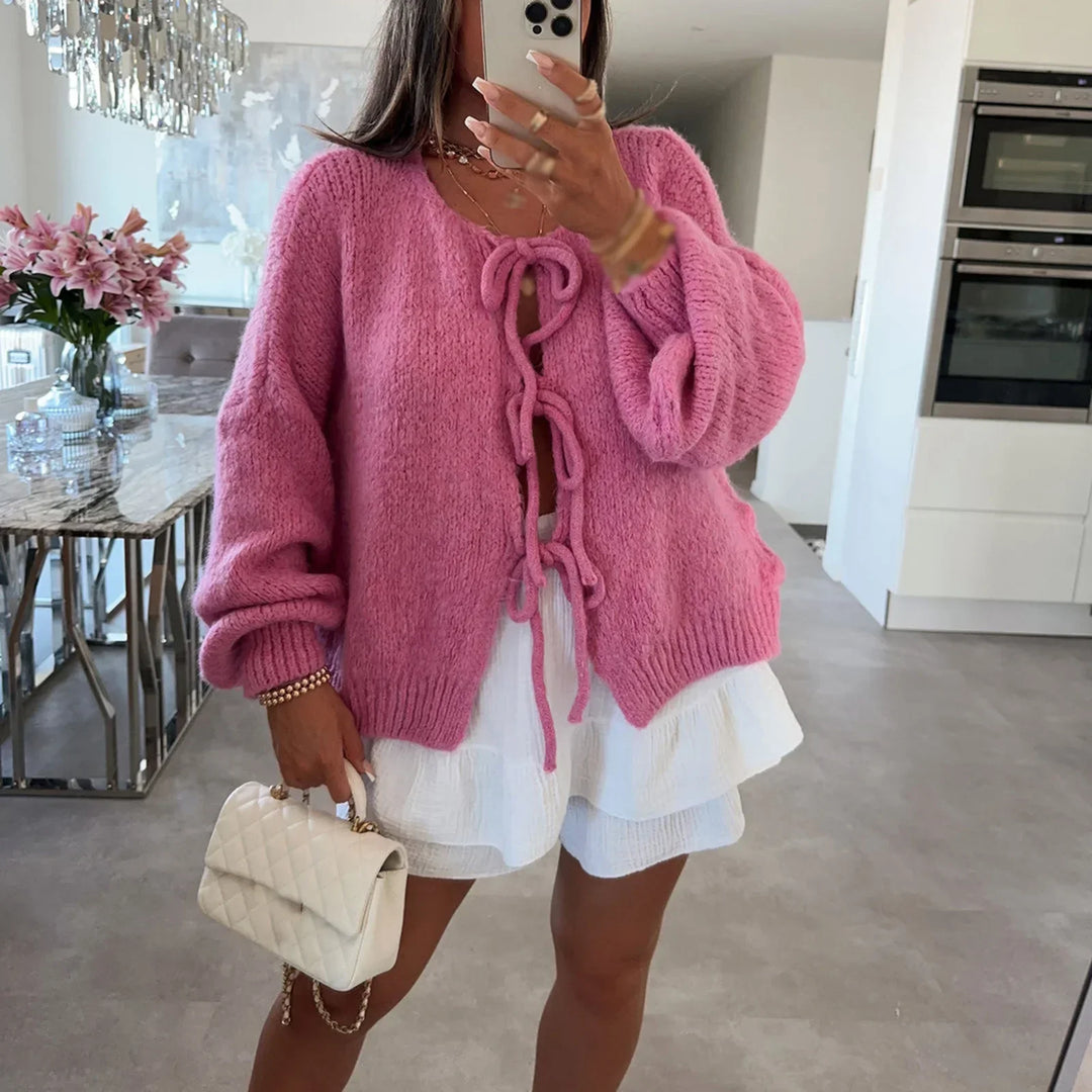 Lange Strickjacke Damen mit BindShopnoryand