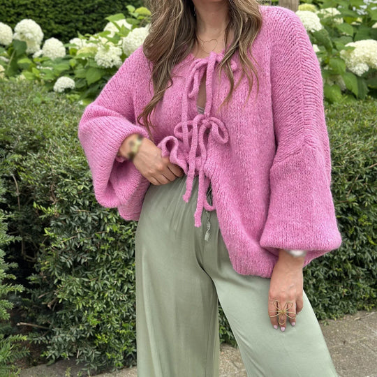Lange Strickjacke Damen mit BindShopnoryand