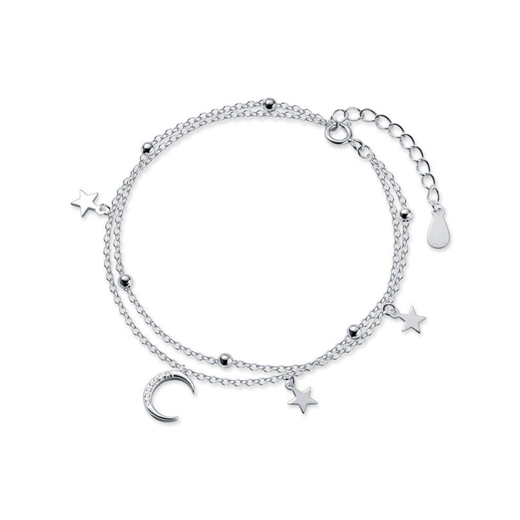 Doppellagige Kristallmondstern Anhängerarmbänder | Shop Nory