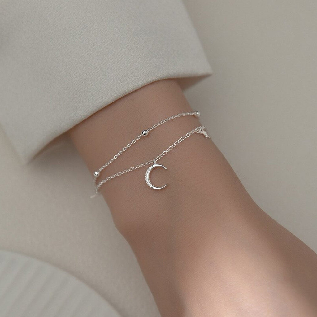 Doppellagige Kristallmondstern Anhängerarmbänder | Shop Nory