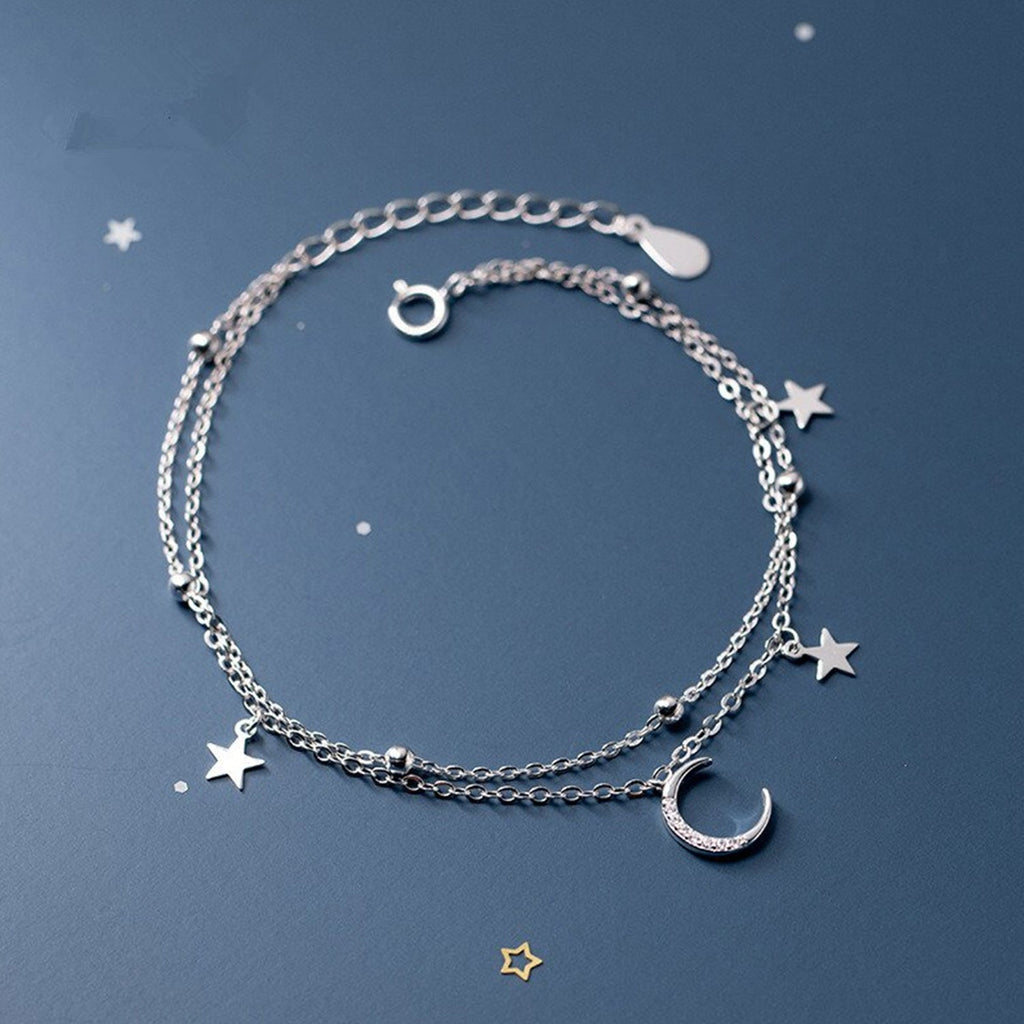 Doppellagige Kristallmondstern Anhängerarmbänder | Shop Nory
