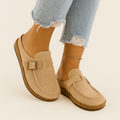 Mules - Damen Slip-On Wildleder Clogs Hausschuhe Shopnory