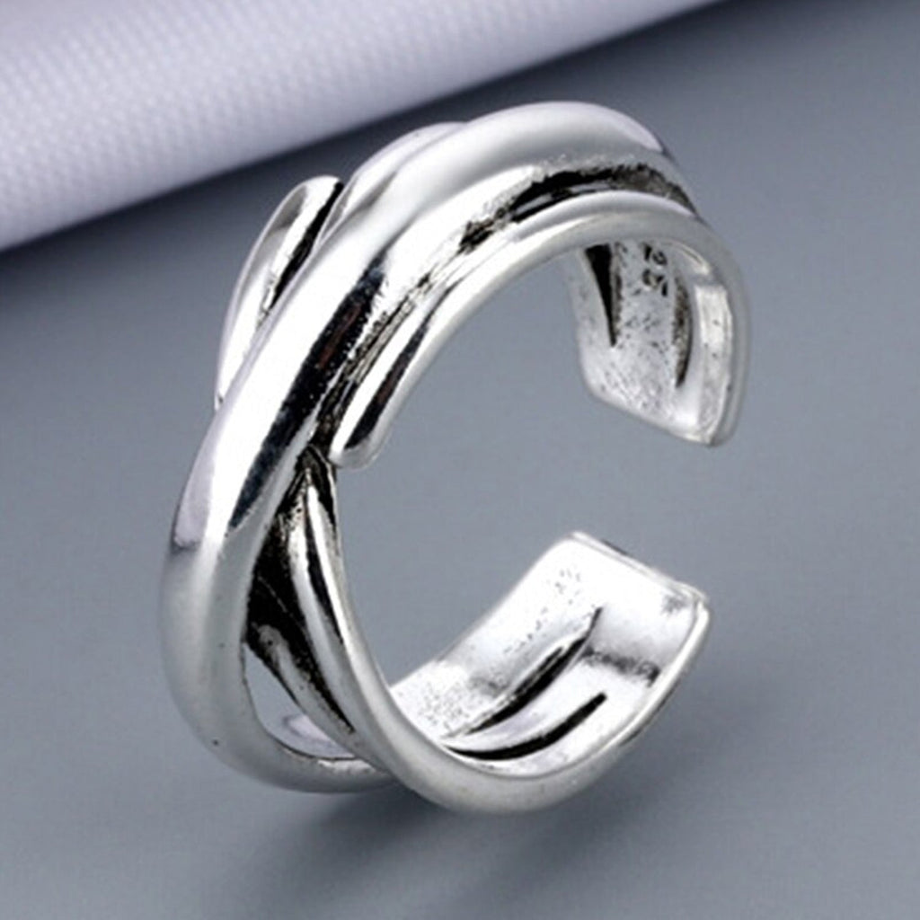 Mehrschichtiger Hohl-Kreuzring | Shop Nory