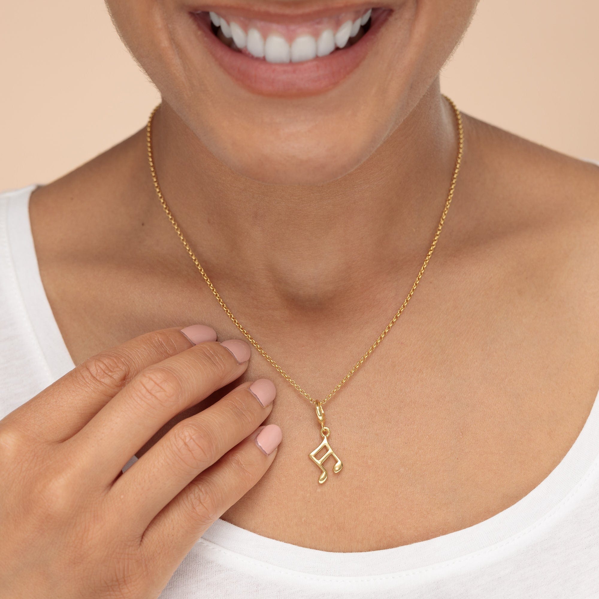 Goldene Musiknote Charm Halskette | Shop Nory