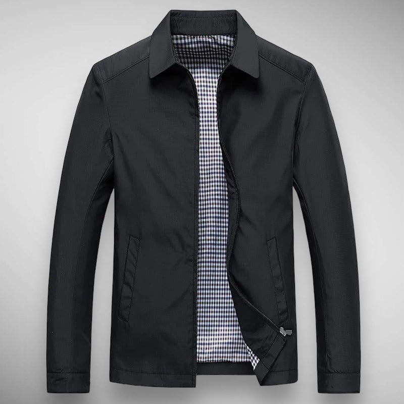Herren Harrington-Jacke - Karierte Futter & Klassischer Kragen