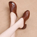 Elegante pantoffeln mit blockabsatz