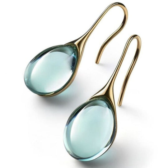 Kristall Tropfen Ohrringe in Gold und Silber | Shop Nory