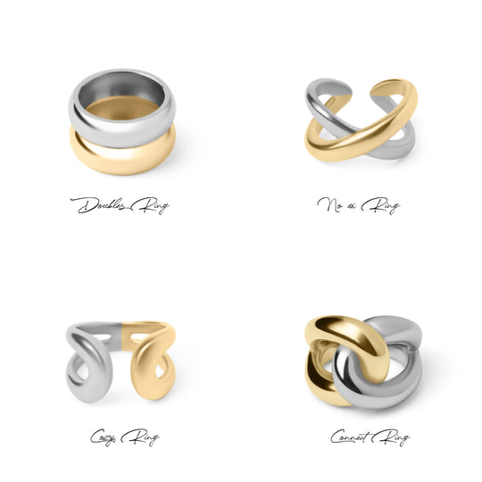 Bicolor Ringe Set | Shop Nory