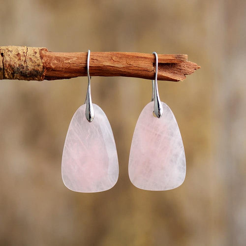 Aura Rosenquarz Schutzohrringe - Ameline | Shop Nory