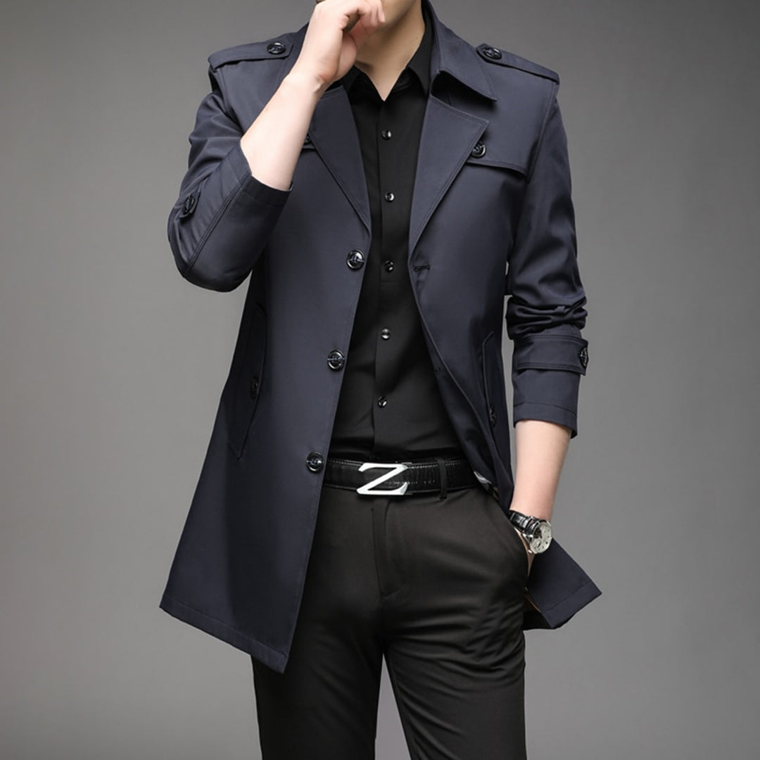 Herren Stilvoller Trenchcoat - Wasserdicht & Winddicht