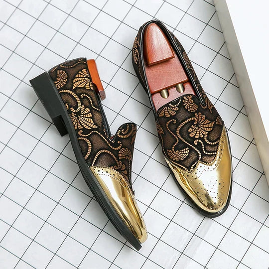 Stylische Loafer mit Spitzenmuster für Herren