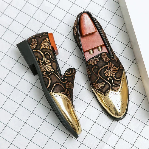 Stylische Loafer mit Spitzenmuster für Herren