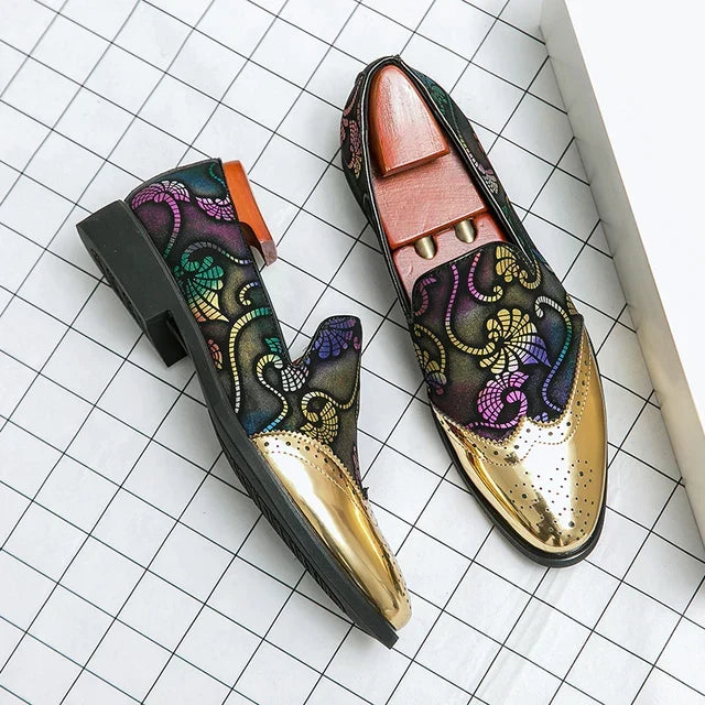 Stylische Loafer mit Spitzenmuster für Herren