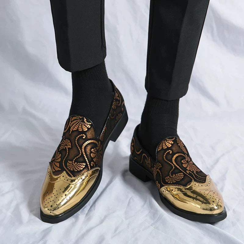 Stylische Loafer mit Spitzenmuster für Herren