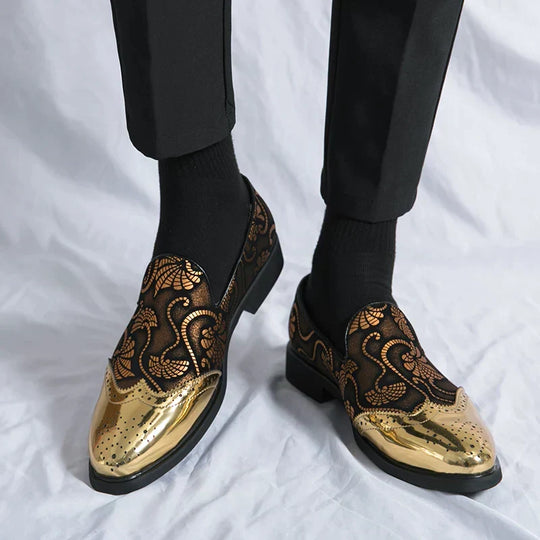 Stylische Loafer mit Spitzenmuster für Herren