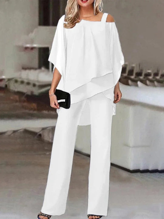 Elegantes Baumwoll-Chiffon-Set [Top + Hose]