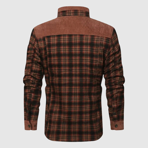 Karierte Sherpa Outdoor Jacke