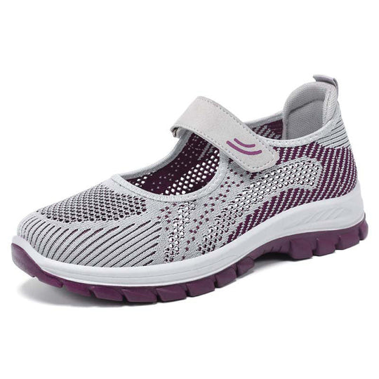 Damen Komfortable Ballerinas mit flexiblem Klettverschluss
